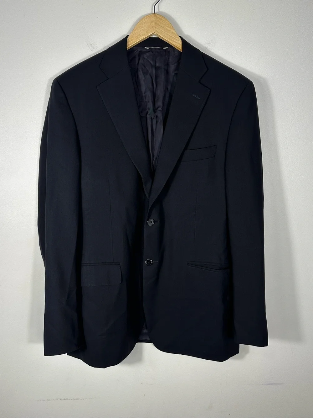Canali Classic Fit Water Resistant Navy Wool Blazer Men’s Sz 42R